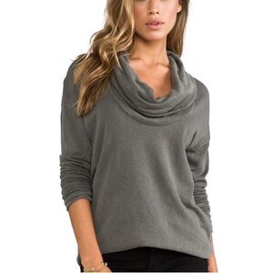James Perse Women’s Oversize Cowl Tunic Gray Supima Cotton Size 1 (US Small)